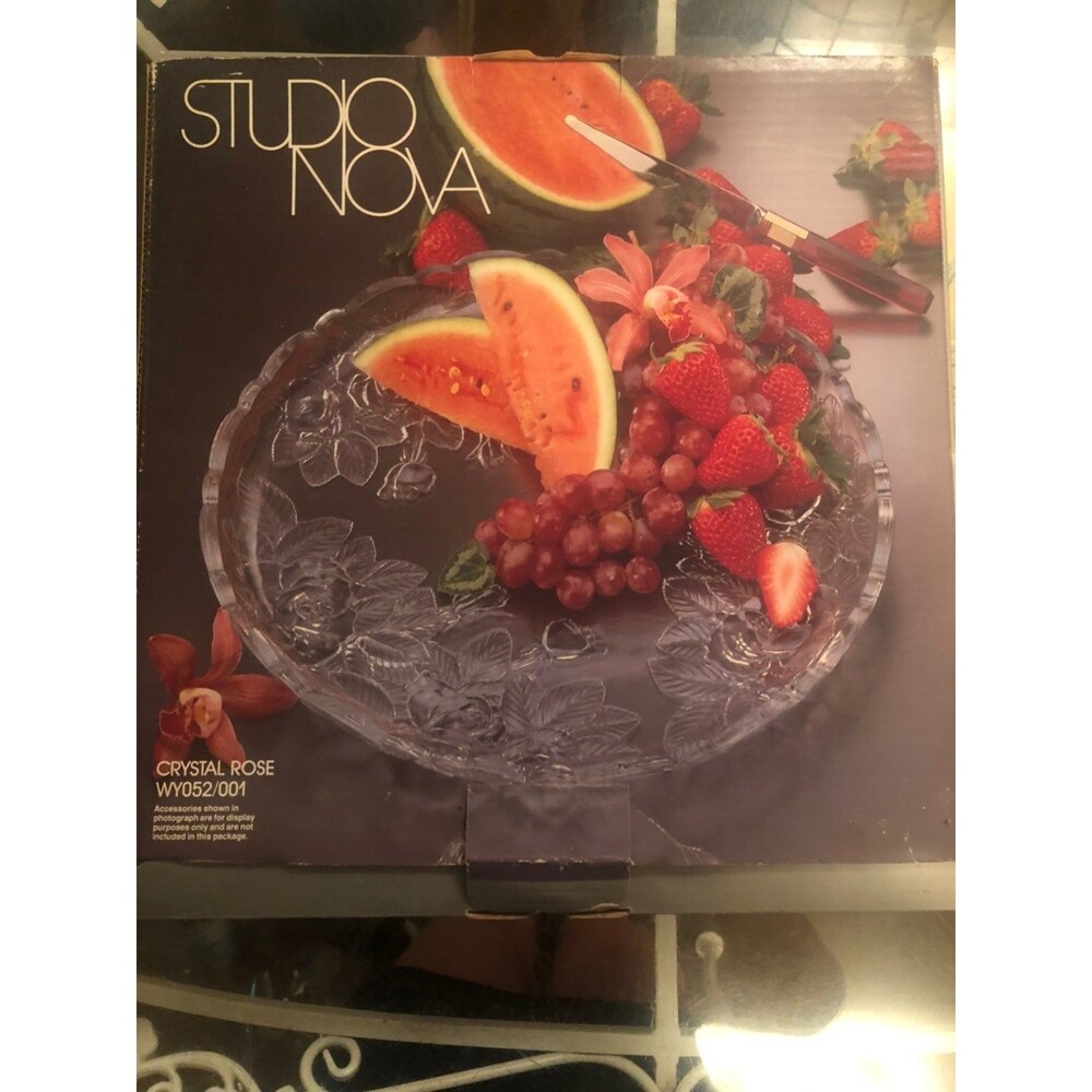 Studio Nova Crystal Rose Serving Platter
